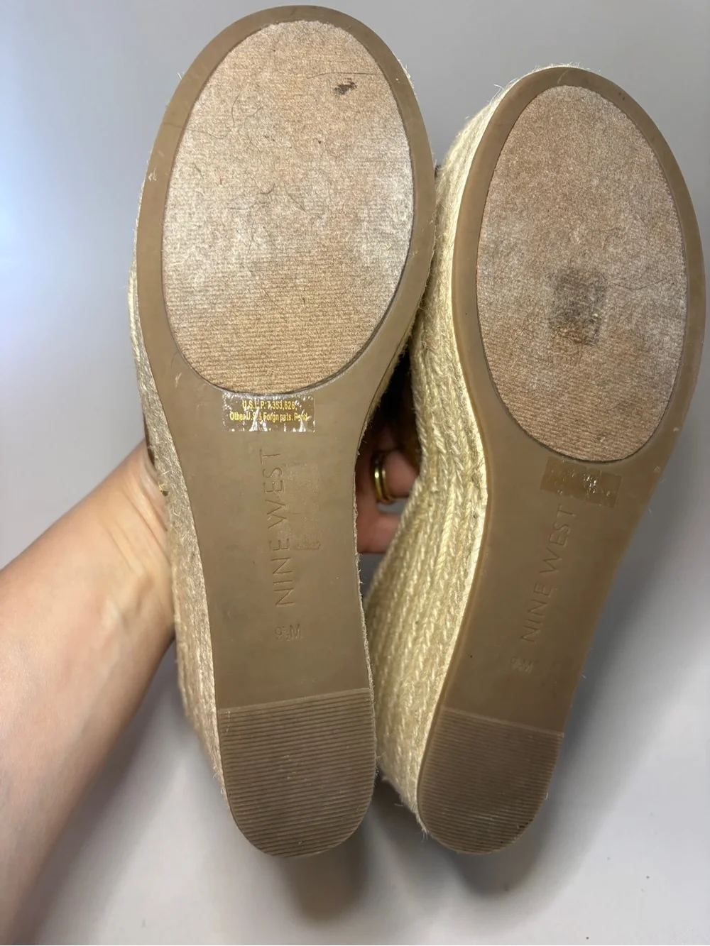 Nine West‎ Adell Espadrille Wedge Sandals Size 9.5